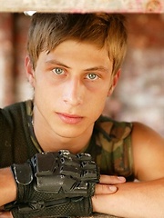 Military jock Jack Harrer shows his long dick