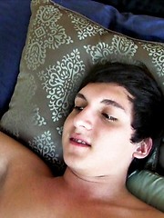 Daddy bangs brunette twink