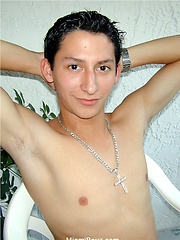 Skinny latino boy posing naked