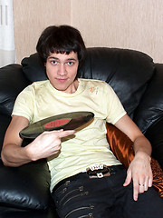 Twink DJ displaying his yummy teen bod and bottom
