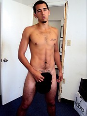 Hot latino boy jacking off dick