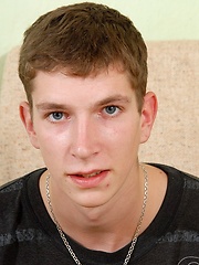 Cute teen boy stroking his uncut cock