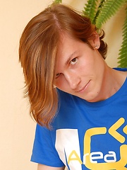 Sweet teen boy inserting fingers in own tight hole
