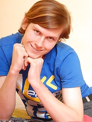 Sweet teen boy inserting fingers in own tight hole