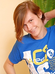 Sweet teen boy inserting fingers in own tight hole