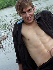 Sweet euro boy gets good handjob from cameraman
