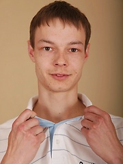 Gorgeous Tommy Jax stroking his firm uncut cock.